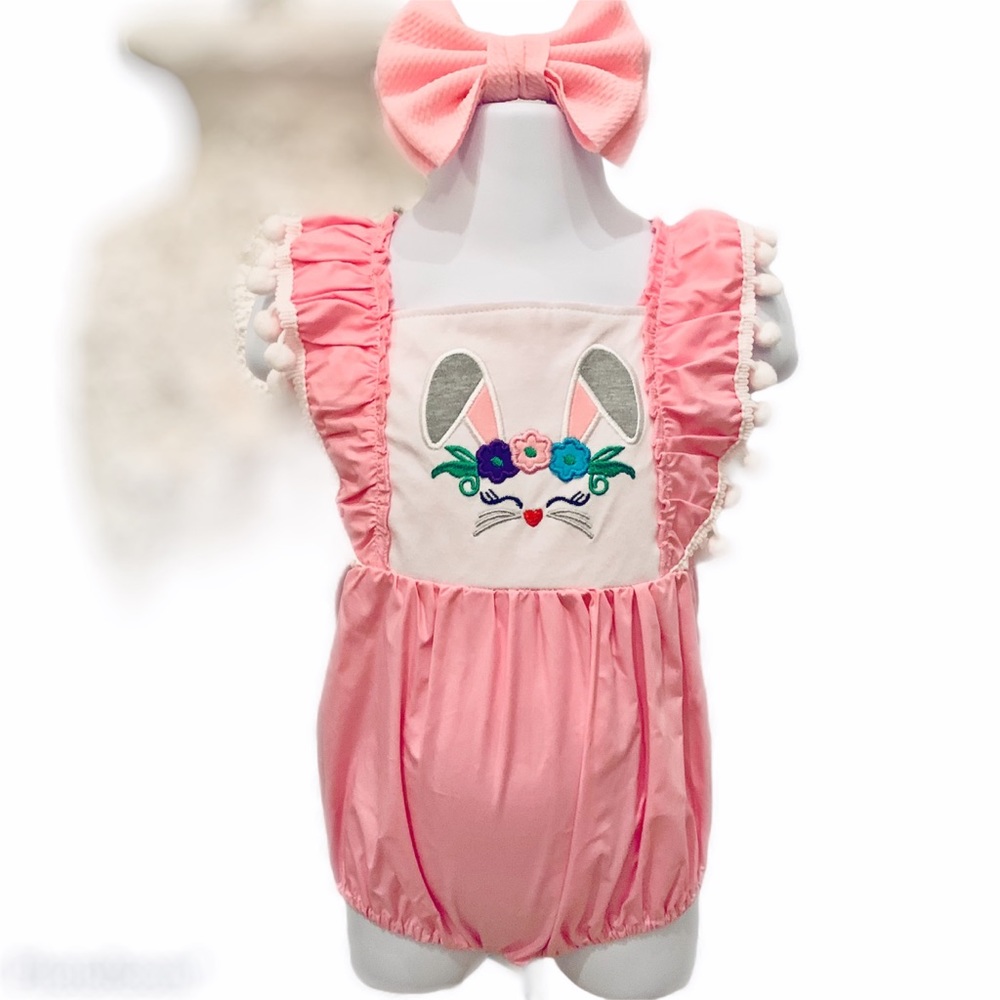 Boutique Baby Girls Easter Romper